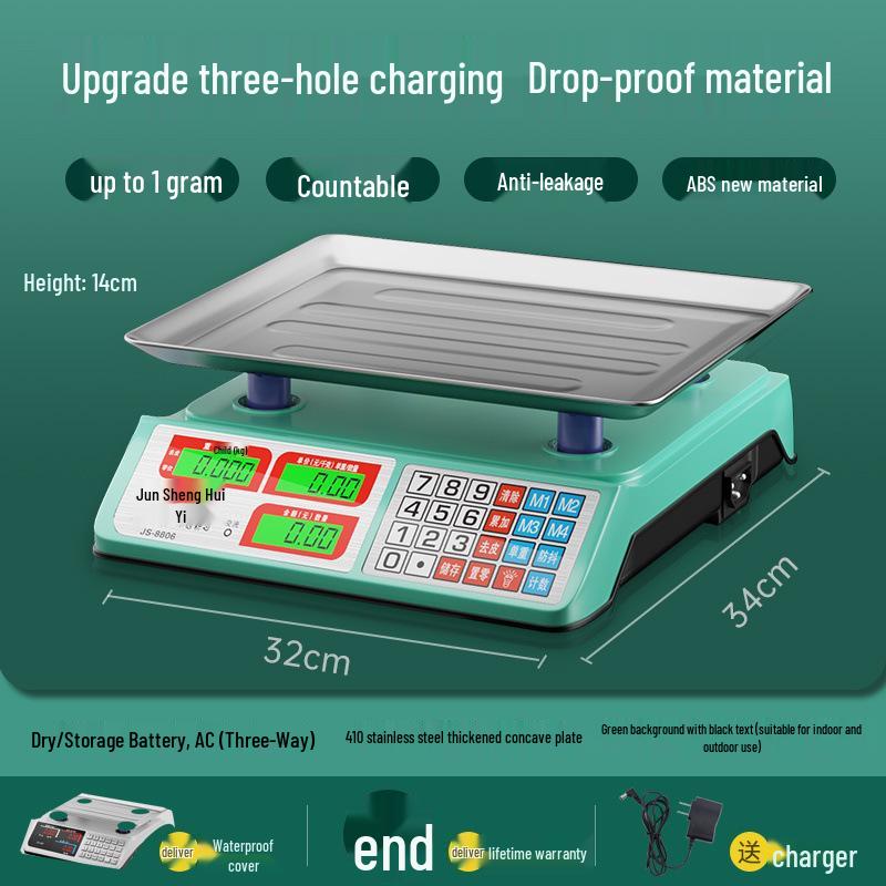 Compact Electronic Scale for Business or Home Use - Precise Weighing for Vegetables, Street Stalls, and Kitchen