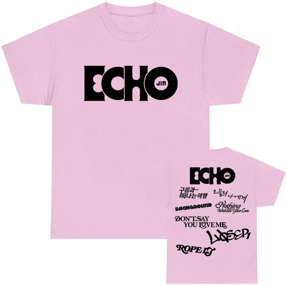 Echo Solo Album 2025 NEW T-shirt Jin Korean Boys' Band Member Tshirts Short Sleeve Cotton Unisex Streetwear Casual Men Clothing