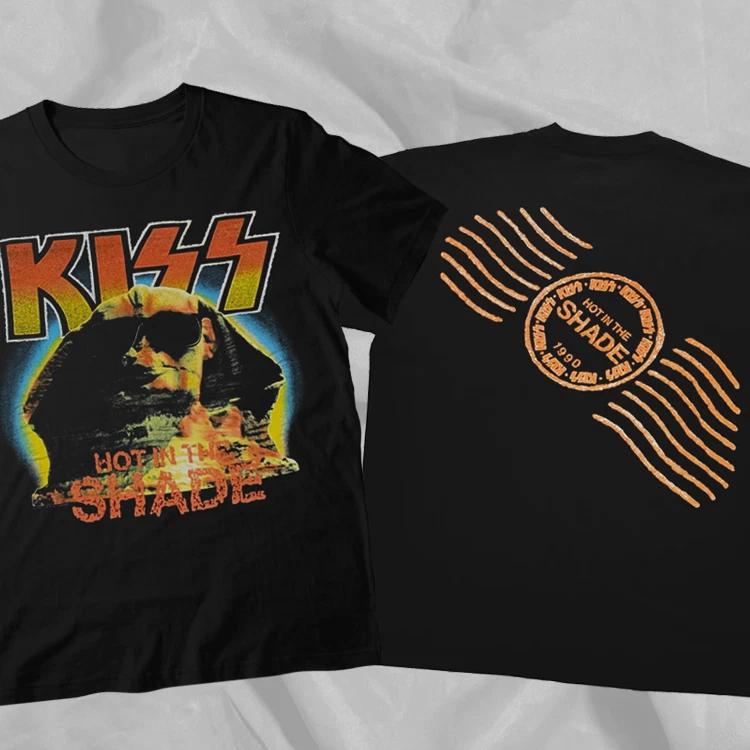 

KISS Горячие в Тени 1990 Тур Винтажная Черная Двусторонняя Футболка Высококлассная Роскошь Для Мужчин и Женщин Топ Y2k Лето M