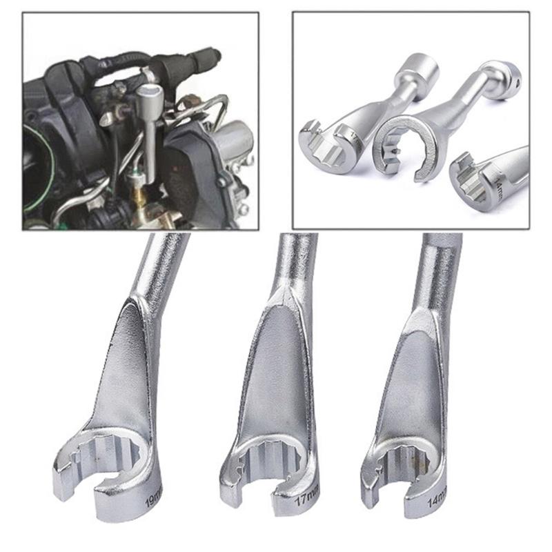 Small  Fuels Line Wrench Precisions Fit Tool Heavy Duty Fuels Pipe Wrench Repair Tool for Various Engine Model & Size