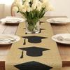 1 kus Stolní běhoun s maturitní tématikou Černý a žlutý Odolný Lněný lem Rustikální Stolní běhoun Pokojová dekorace Více velikostí