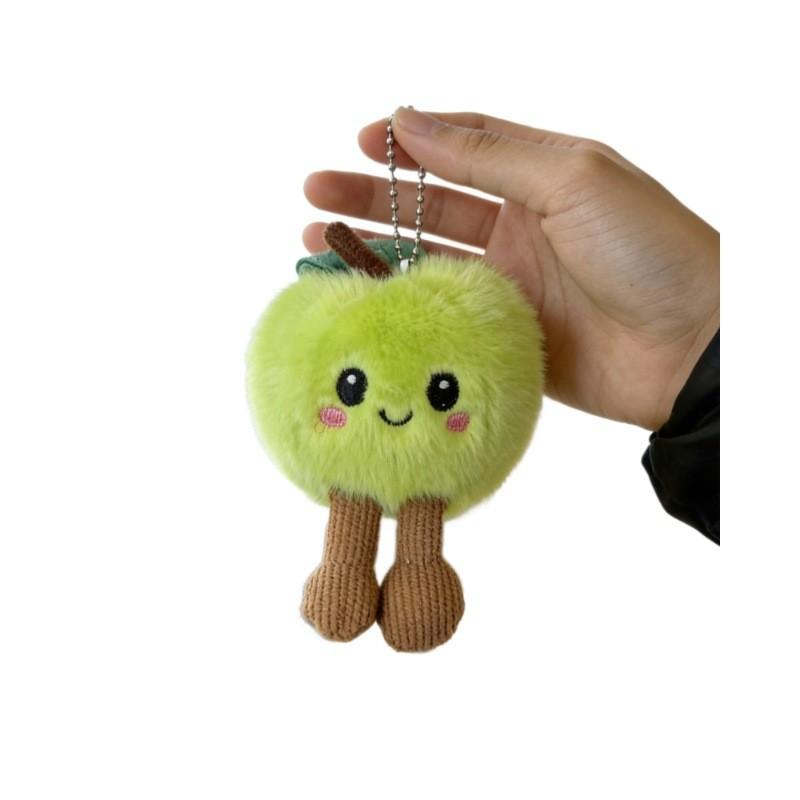 Plush Apple Keychain With Super Soft Short Plush For Kids And Adults