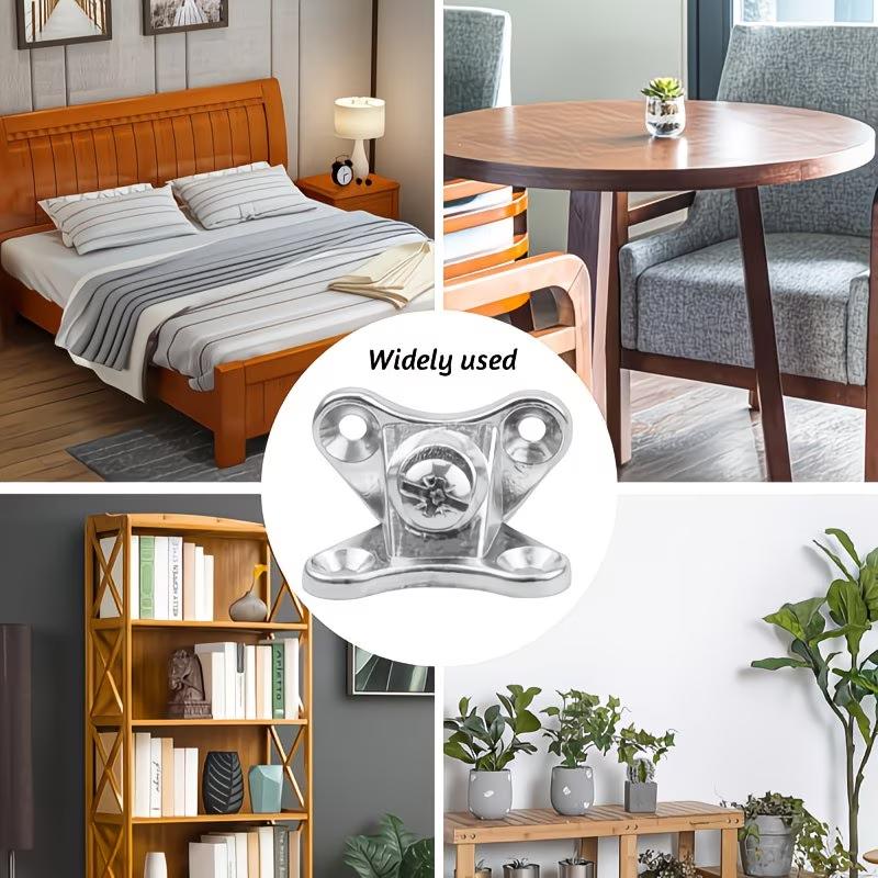 L Bracket Detachable Corner Brace, Removable Heavy Duty Butterfly Corner Bracket for Wood Furniture Cabinet Table Bed Chair