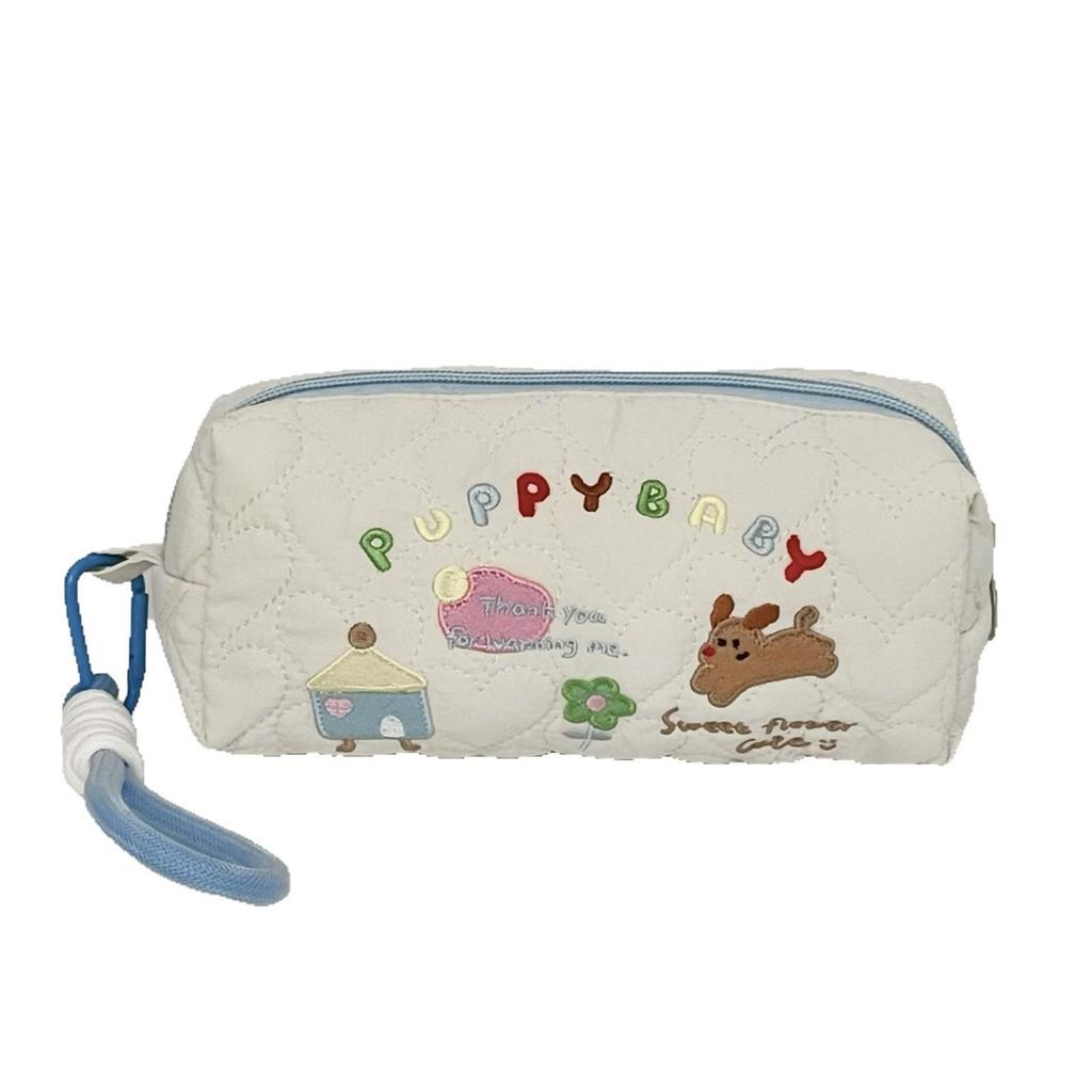 Stylish Puppy Makeup Bag for Women - Cute Cartoon Design, Large Capacity Stationery Storage