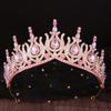 DIEZI 19 Colors Baroque Opal Crystal Tiara Crown For Women Girls Wedding Party Elegant Luxury Rhinestone Crown Hair Jewelry