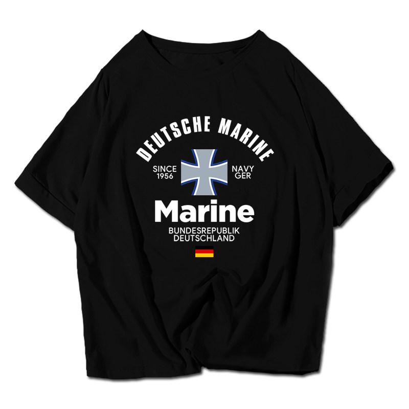 

German Luftwaffe Army Navy Badge Cross Medal Fanatic ShortSleeved TShirt for Men and Women Spring and Summer Pure Cotton Top 4XL