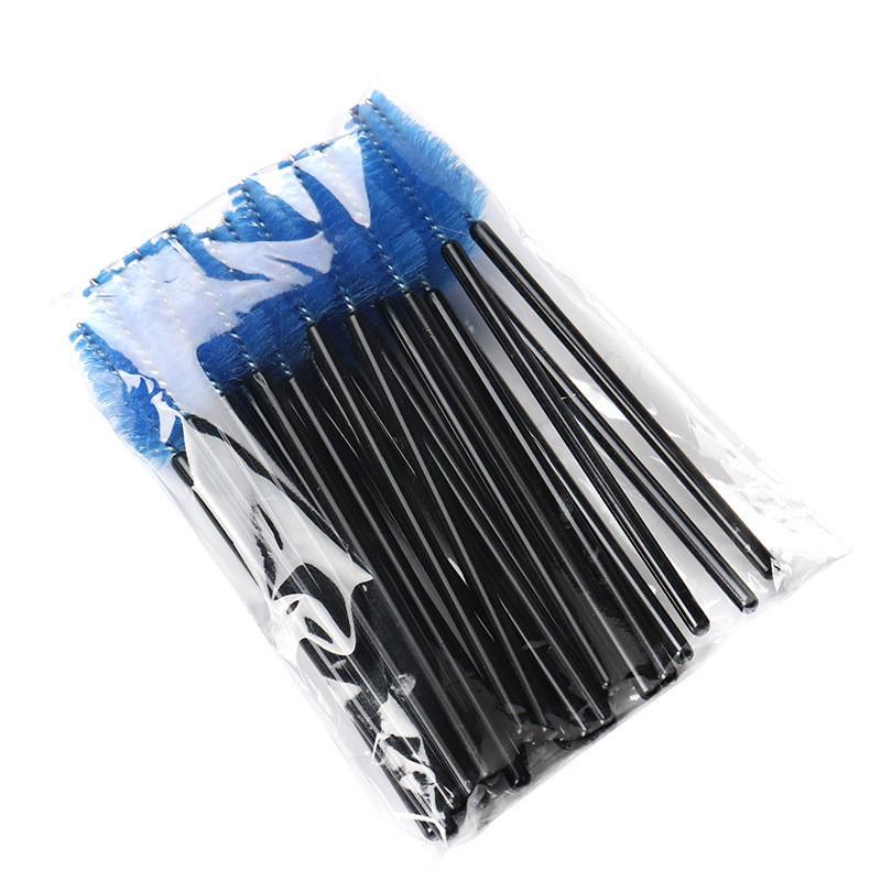 25pcs Disposable Water Drop Mascara Brush Set - Mini Colored Wand Nylon Head Eyelash Comb