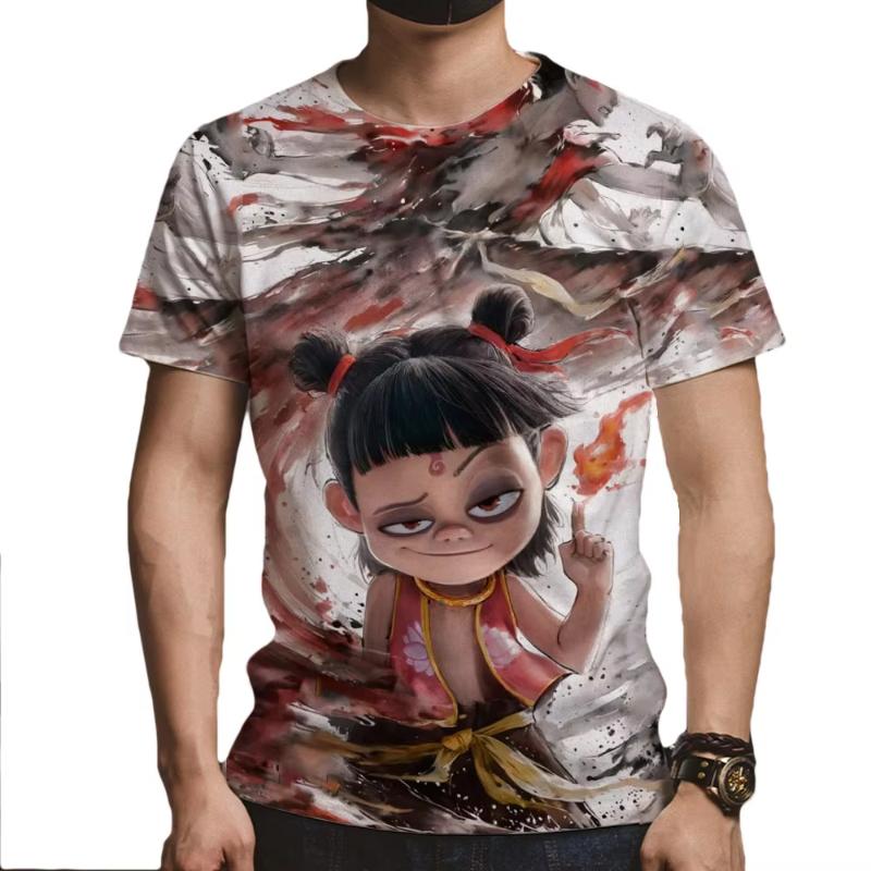 New Movie 'Ne Zha 2' 3D Printed T-Shirt Men’s Street Fashion Summer Casual Short Sleeve Top Stylish Crew Neck
