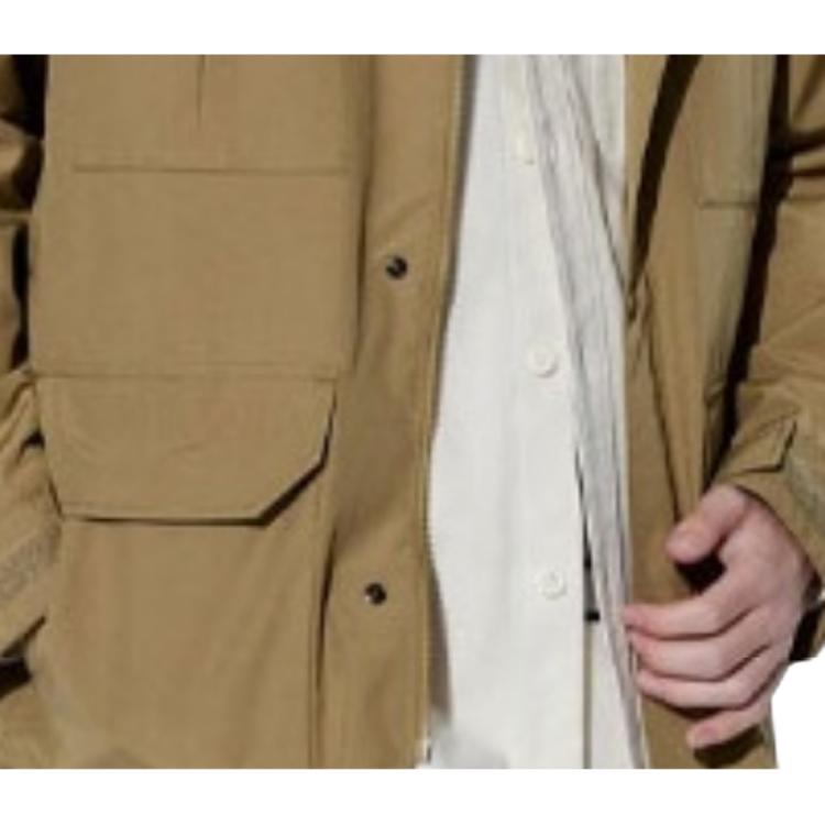 Uniqlo Giacca Lunga con Cappuccio e Zip a Manica Lunga Tinta Unita Vestibilità Larga Unisex Cammello 464026-34