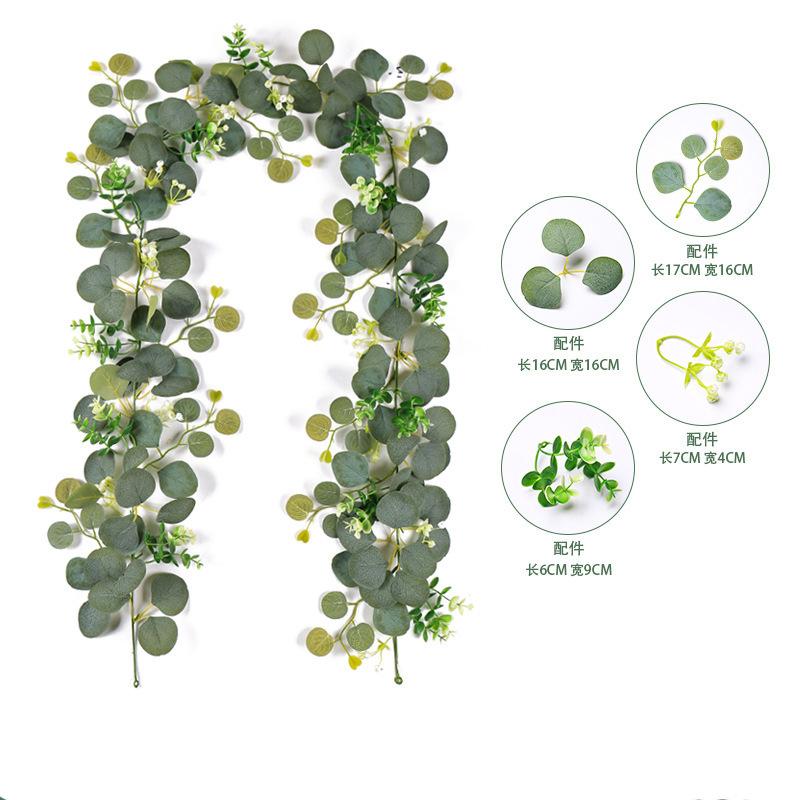 

Имитация цветочной лозы Искусственная лоза на открытом воздухе Эвкалиптовая лоза Лист Свадебная арка Украшение Имитация лозы