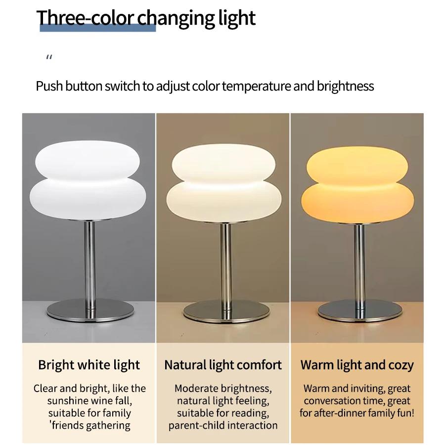 LED Table Lamp Trichromatic Dimming Creative Atmosphere Night Lights Eye Protection For Bedroom Living Room Decor Lighting