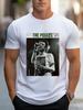 Men's Vintage 80s Pogue Band Graphic T-Shirt - Black Casual Summer Tee with "Pogue" Print