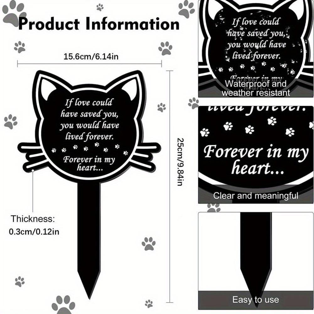 

Outdoor Metal Pet Memorial Cross Grave Stake, Dog Cat Cemetery Decor Garden Plaque Gift TY3132-02
