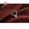 High Quality 925 Sterling Silver Women Sparkling CZ Crystals Rhinestone Cube Geometric Jewelry Female Wedding Band Ring