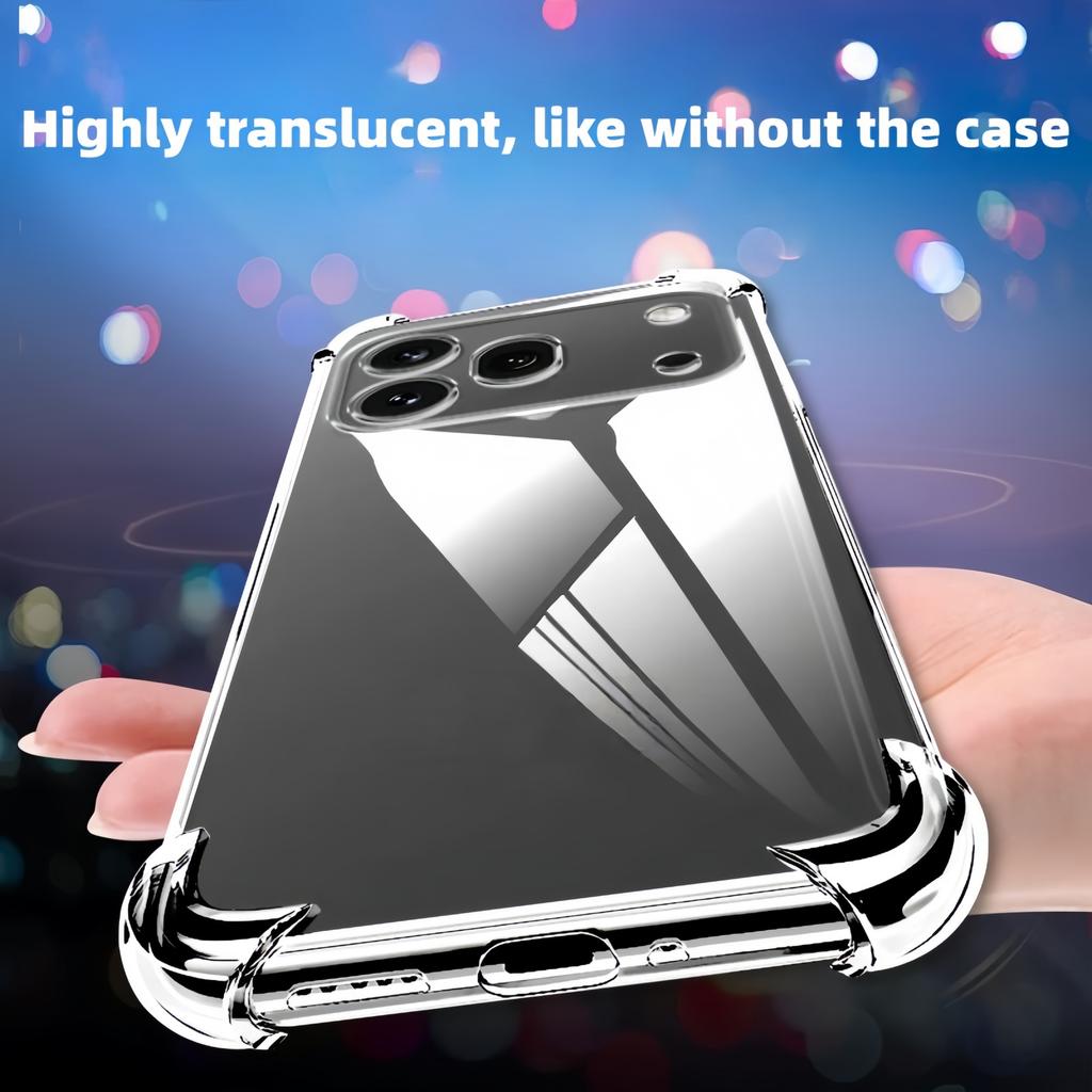 Transparent TPU Shockproof Protection Phone Case for Honor 600 400 200 90 Pro Lite 900 Smart - Clear