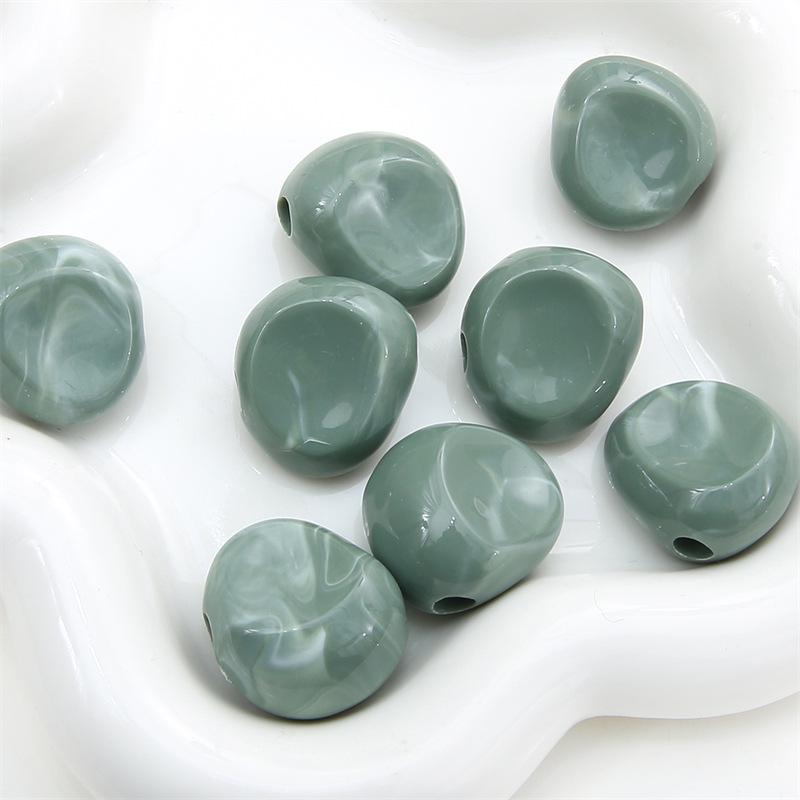 Two-Tone Acrylic Oval Bead for DIY Ancient Style Bracelets and Necklaces