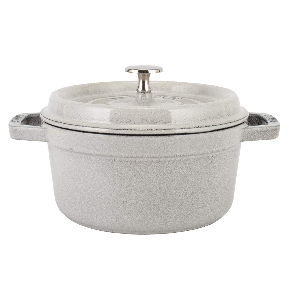 Staub Pico Cocotte Round 20cm Campagne pot Enamel pot Rund Brater blanco trufa Pot Cookware Kitchenware [Staub Pot] (White Truffle)