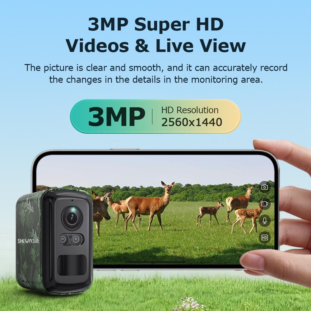 4G Wireless HD Outdoor Camera: Low-Power, Full-Color Night Vision, Camouflage Design
