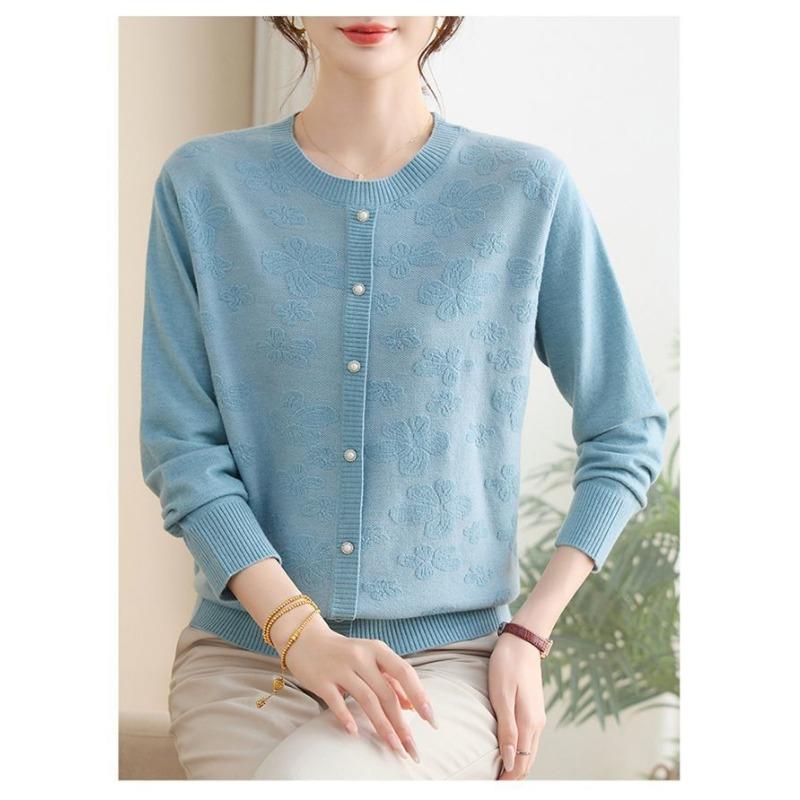 Neuer chinesischer Stil Modischer und bequemer Rundhals-Pullover Langarm Lockeres Temperament Pendel-Pullover