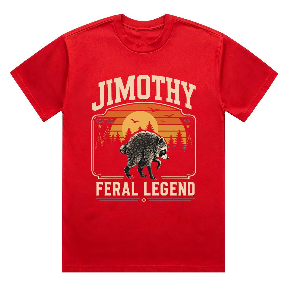 Confort Rétro Jimothy Raton Laveur T-shirt Drôle Seattle Mème Légende Impression Graphique T-shirt Animal Sauvage Mode Coton Manches Courtes Unisexe