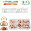 Solid Pure Copper Washers Annealed M5 M6 M8 M10 M12 M14 M16 M20 Sump Plugs Oil Seal Oring Spacers Motorcycle Flat Gasket Kit Oil Drain Plugs 3