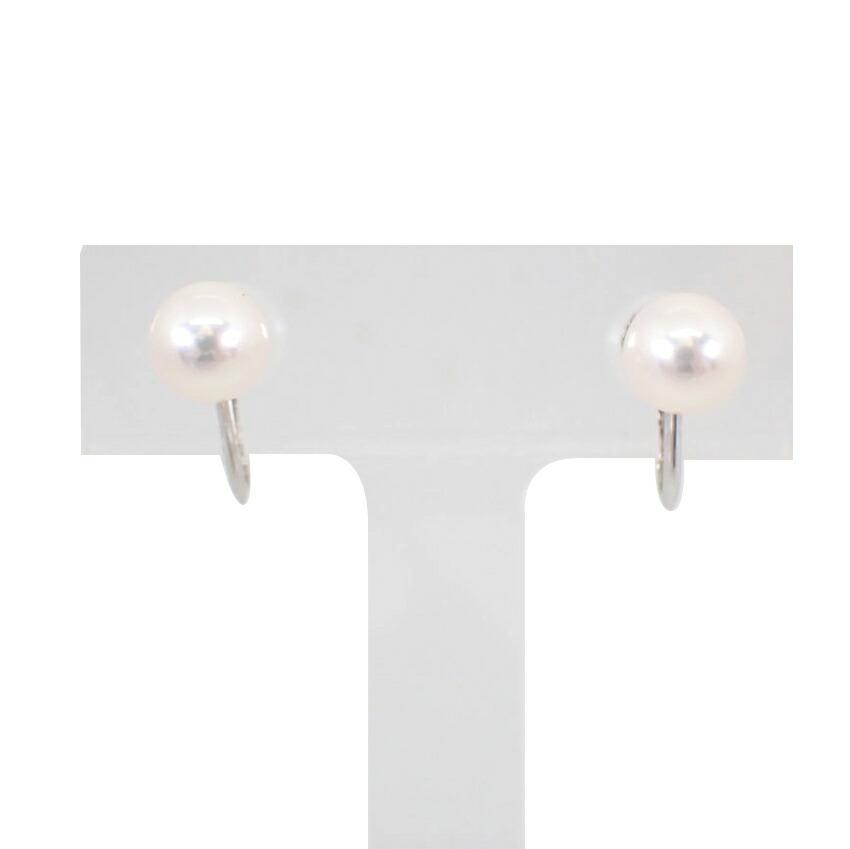 

[Used] K14WG/POLA Akoya pearl (white pearl 8mm) earrings/g521-35