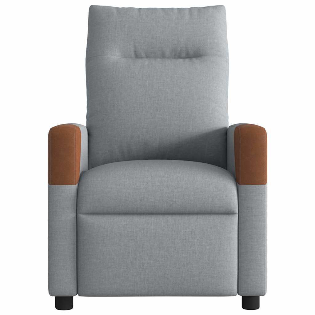 Foldable Massage Armchair, Electric, Light Gray, Fabric