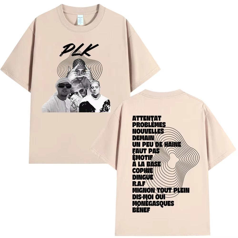 Rapper PLK Graphic T-shirts Men Women Clothing Fashion Music T-shirt Casual Cotton Short Sleeves T Shirts Streetwear