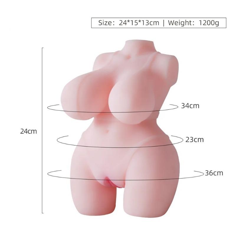 Solid TPE Sex Doll Realistic Breasts Vagina Anus Simulation Doll Airplane Cup Male Masturbator Products