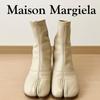 Maison Margiela TABI Шкіряні Короткі Чоботи 38 Жіночі Бежеві Вживані З Японії FS