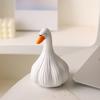 Creative Garlic Duck Figurine Resin Ornament Premium Craft For Desk Decors Home Office Garden Collection