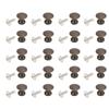 20pcs Cabinet Handle Zinc Alloy Single Hole Handle 12x11MM Round Head Drawer Pulls Bronze Vintage Cabinet Knobs Wood Case