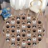 Cute French Bulldog Patterned Round Carpet for Playroom Round Carpet for Home Sofa Bedroom, Gift