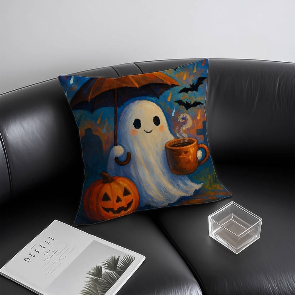 Halloween Cute Pillow Case Anti-dustmite Invisible Zipper Sofa Bed