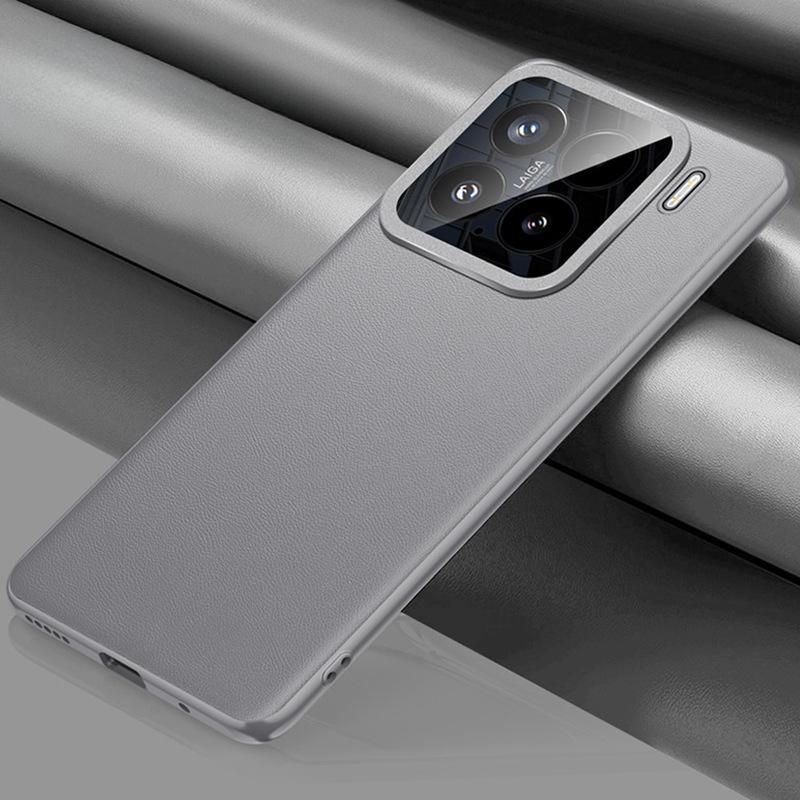 Xiaomi 15pro Phone Case, Fashionable Lens All-inclusive Xiaomi Shockproof 15 Business Men's and Women Por Plain Leather Case