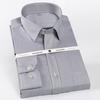 Wrinkle-Free 100% Cotton Men's Spread Collar Dress Shirt, Solid & Striped Pattern with Chest Pocket, Business Formal Office Wear