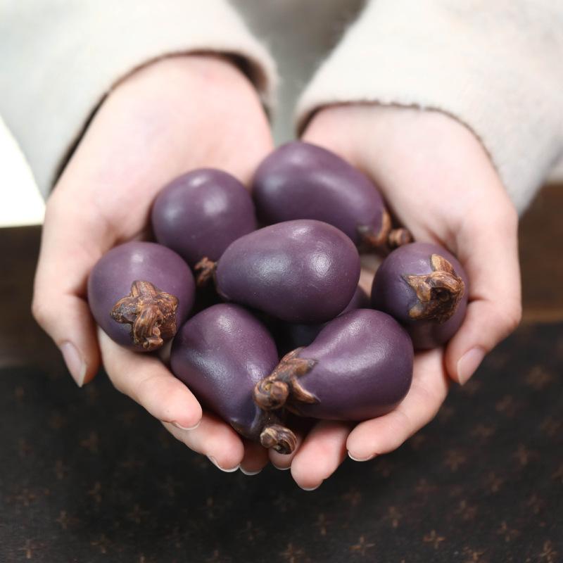 Fialový pískovec Lilek Čajové zvířátko Ručně vyráběná Bionická rostlina Zelenina Meloun Ovoce Čajové zvířátko Dekorace Umění a řemesla Čajový servis Socha