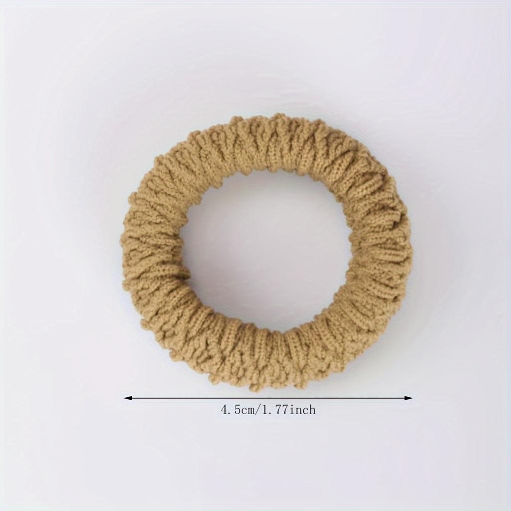 6pcs Solid Color Soft Scrunchie Hair Rings Set for Girls, Hair Accessories