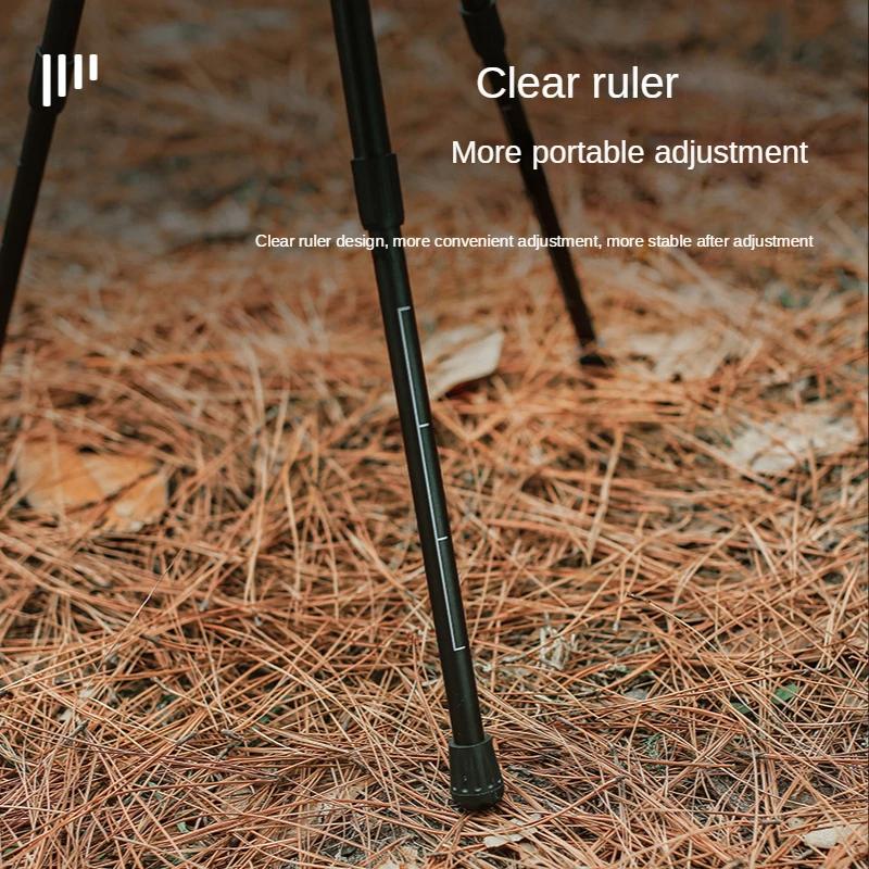 Tragbarer Outdoor-Klapptisch aus Aluminiumlegierung, kleiner runder Tisch, verstellbar, schwarzer Esstisch, Camping, ultraleichter Couchtisch