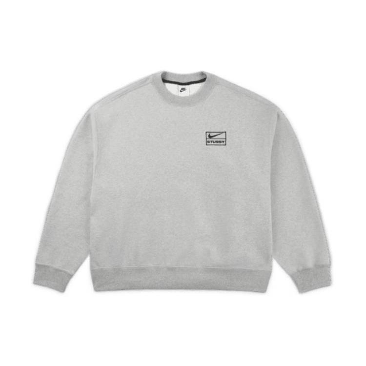 Nike x Stussy Fleece Crew Dark Grey Heather Men s DO9337-063 XXL