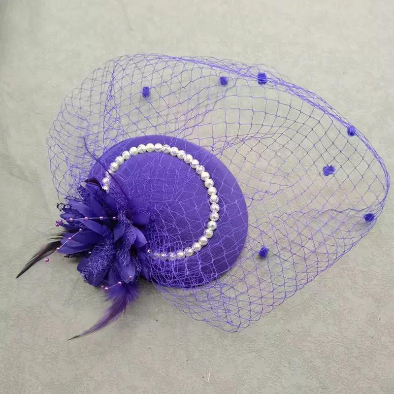 Pearl Cheongsam Hat Hair Ornament: Retro Shanghai Socialite & Bride Accessory