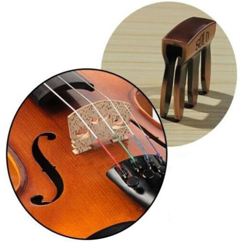 Metal Violin Mute Easy to Carry 4 Prong Violin Mute Violin Muffler 1/2 3/4 4/4 Violin