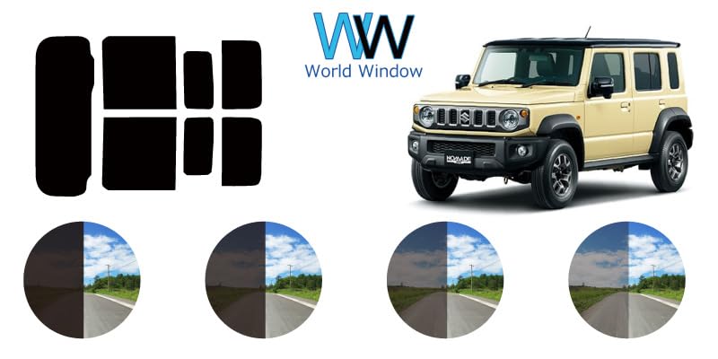 Normal type Jimny Nomad car film Rear (JC74W) Pre-cut set/Smoke (26%)