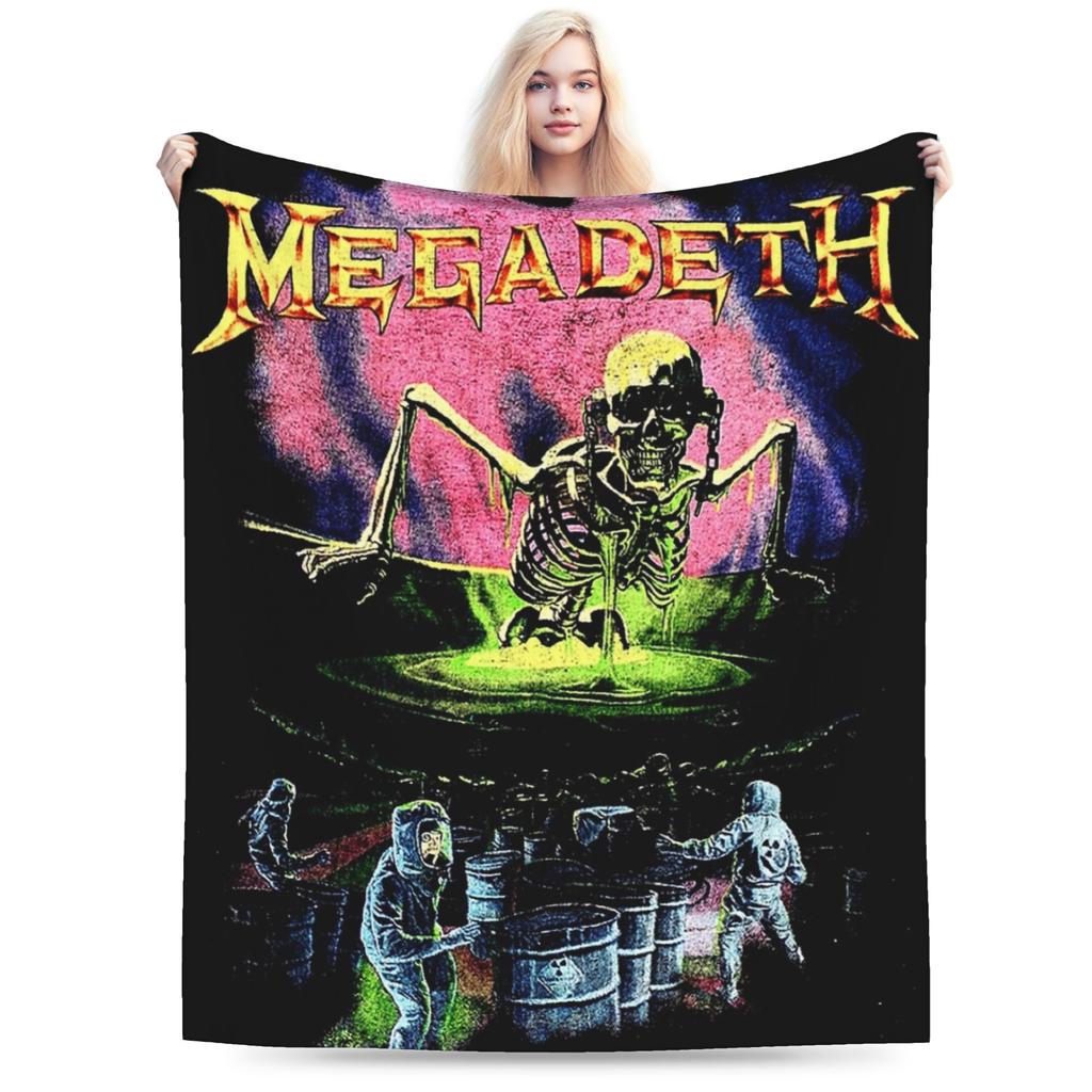 Killing Is My Business Rock Band Blanket Flannel Megadeths Lightweight Throw Blanket for Car Sofa Couch Bedspread