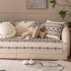 Luxury Sofa Covers Living Room Non-Slip Armrest Backrest Sofa Cushion  Universal Linen Ethnic Style Sofa Cushion Slipcover
