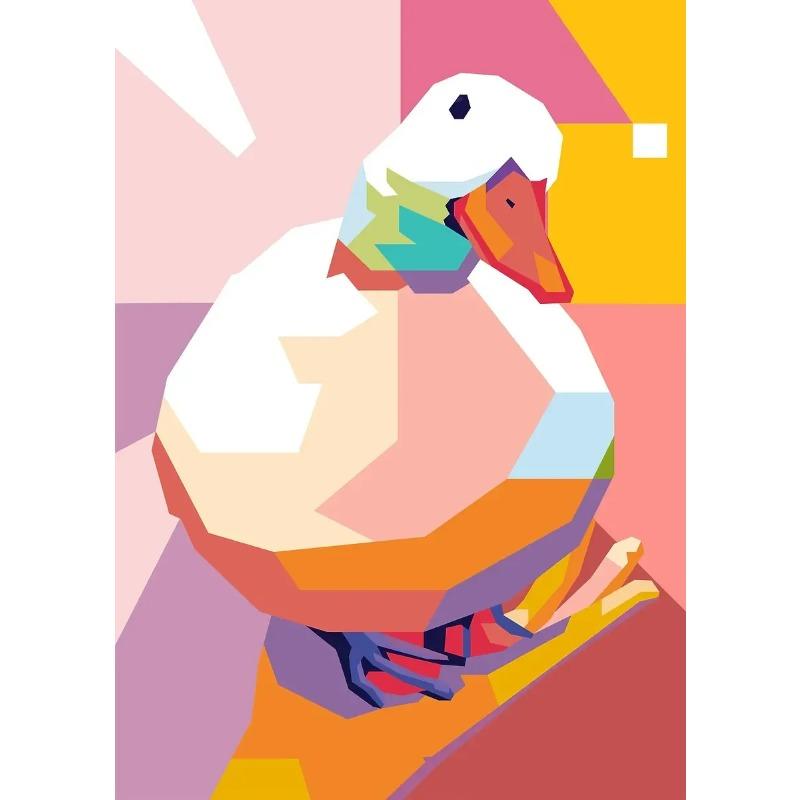 Cute Goose Wall Poster Canvas Printing Fashionable Aesthetics Natural Canvas Decoration Gifts Popular Room Home Villa Decoration