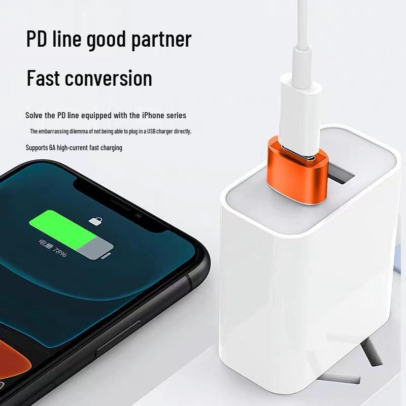 USB To Type-C Adapter: 6A Fast Charging Data Cable, Compatible with Huawei and Apple Devices