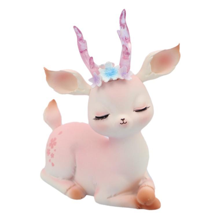 Nordic Cute Deer Car & Room Ornaments: Girly Heart Dashboard & Bedroom Decor.