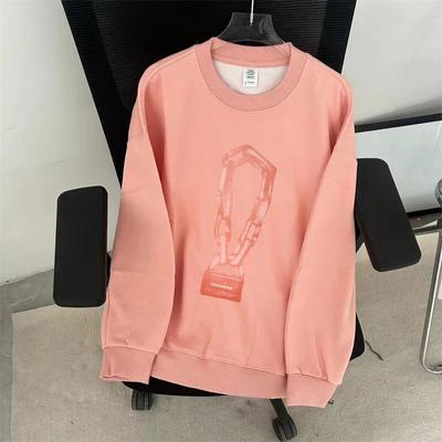 Vintage Solid Color Printed Women's Sweatshirt Autumn Winter Fashion Ladies Round Neck Pullover Casual Versatile Top