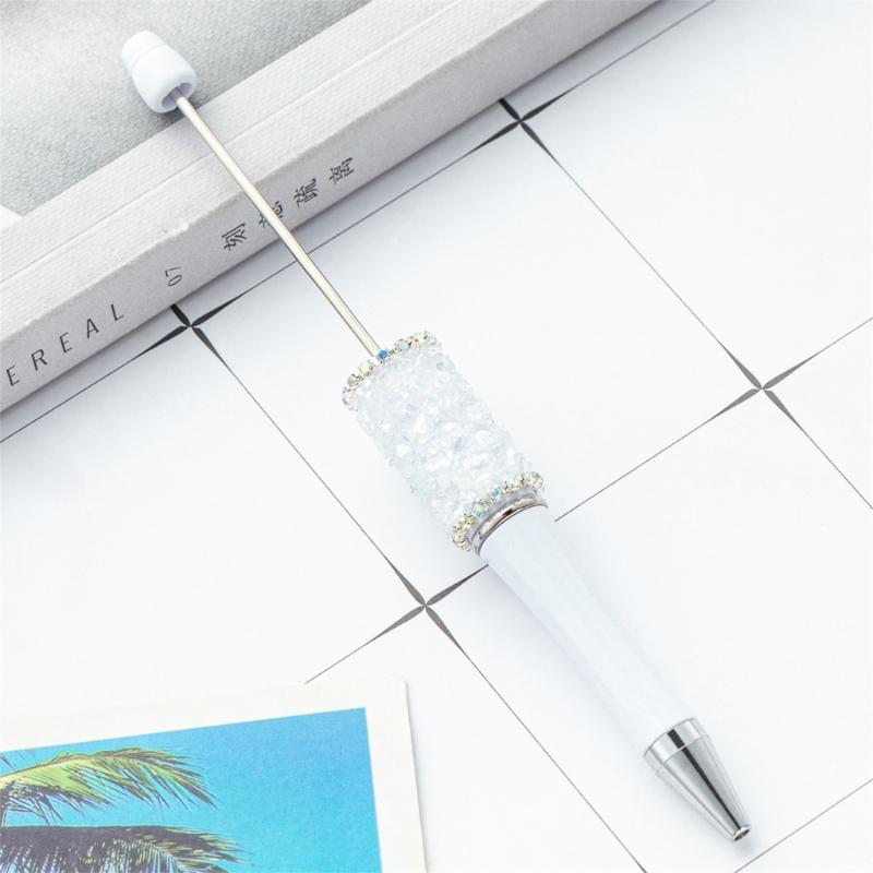 Beadable Ballpoint Pen Rhinestones Ballpoint Pen Funny Writing Pen for Boy Girl Kid Class Reward Birthday Party Favor